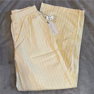 Yellow Striped Pajama Pants